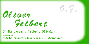 oliver felbert business card